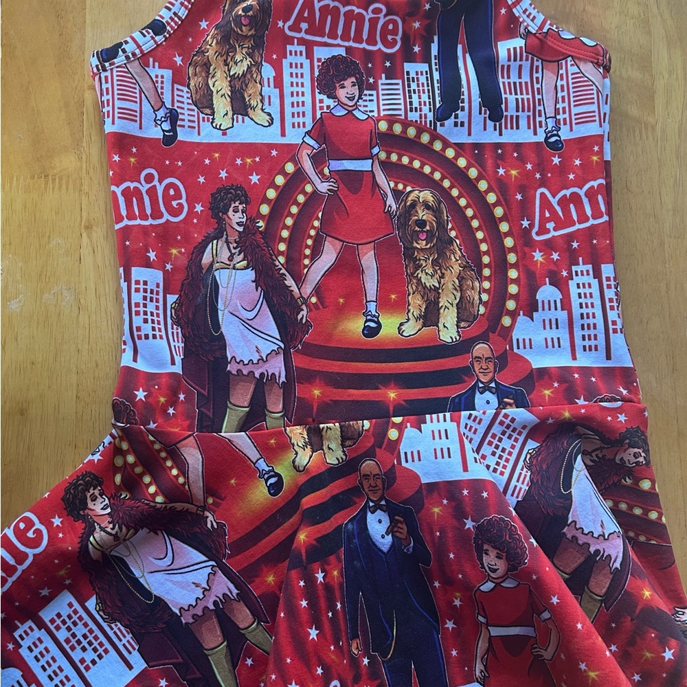 Annie Themed Kids Tank Top Peplum
